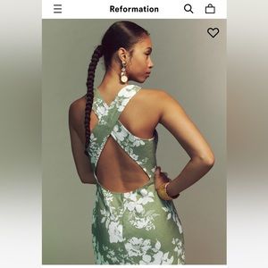Cassette Linen Dress in Willow